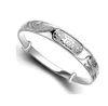 Women Fashion Jewelry S999 sterling silver dragon and phoenix adjustable bangle