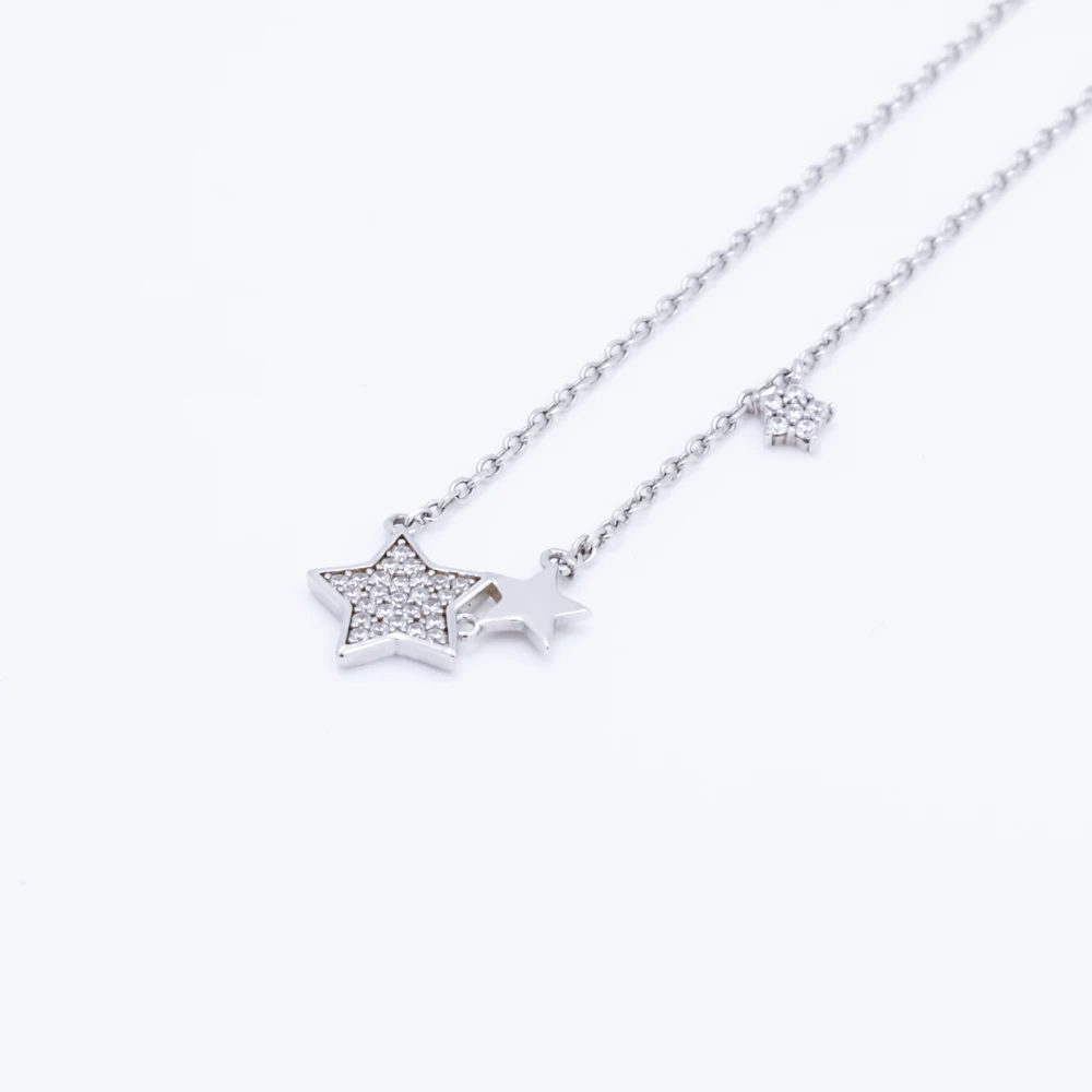 

Joacii Star Jewelry 925 Sterling Silver Necklace, White