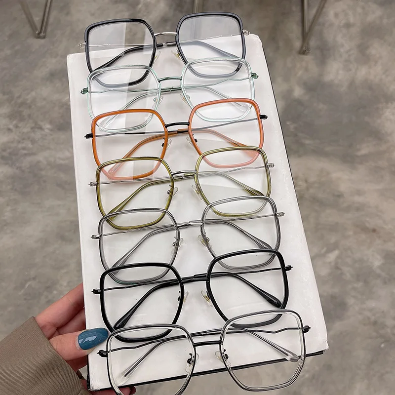 

7513 Square Blue Light Blocking Glasses Frame Women Vintage Computer Eyeglasses Retro Optical Spectacles Frame Female
