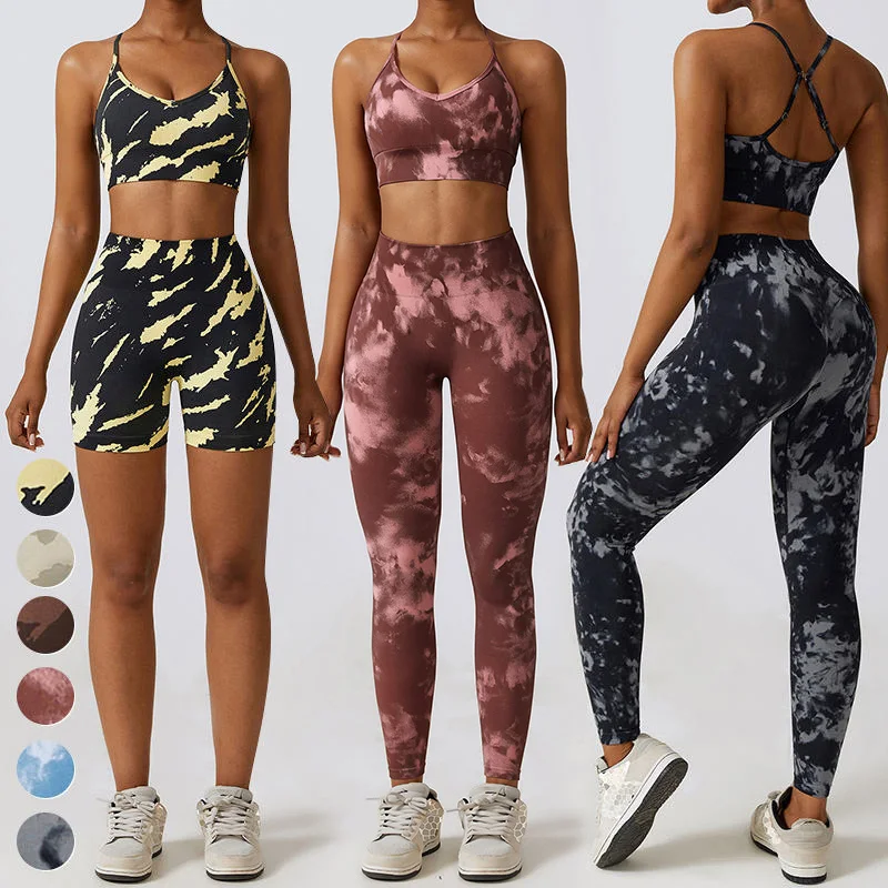 

Wholesale Clothing 2 Piece Suit Quick Dry Butt Lift Camouflage Sport Bra Leggings Gym Fitness Sets Seamless Yoga Set For Women