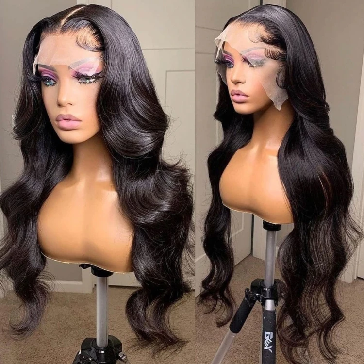 

100% Brazilian Virgin Human Hair Body Wave Curly Lace 13*4 wigs 10-30 Inch Cheap price Hair Vendor