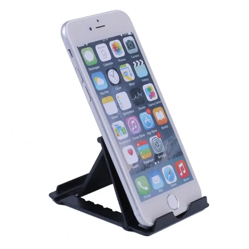 

Plastic mobile phone stand double folding phone stand holder TOLen portable stand cell phone holder, Black