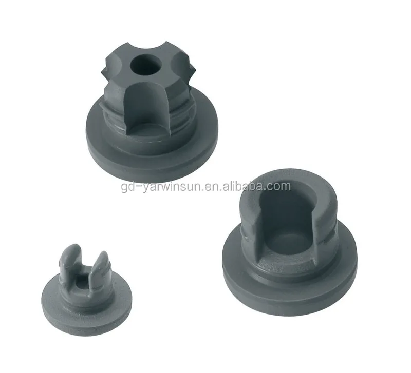 thread hole silicone rubber plugs molded t shape rubber stopper