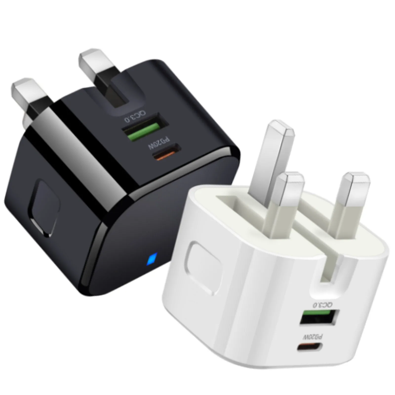 

ILEPO PD 20W Wall Charger Foldable UK Plug 20W PD Power Adapter Type-C Quick Charge QC3.0 Travel Super Fast UK Charger