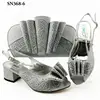 Available silver italian shoes matching bag pu leather shoes cheap price shoes for party group