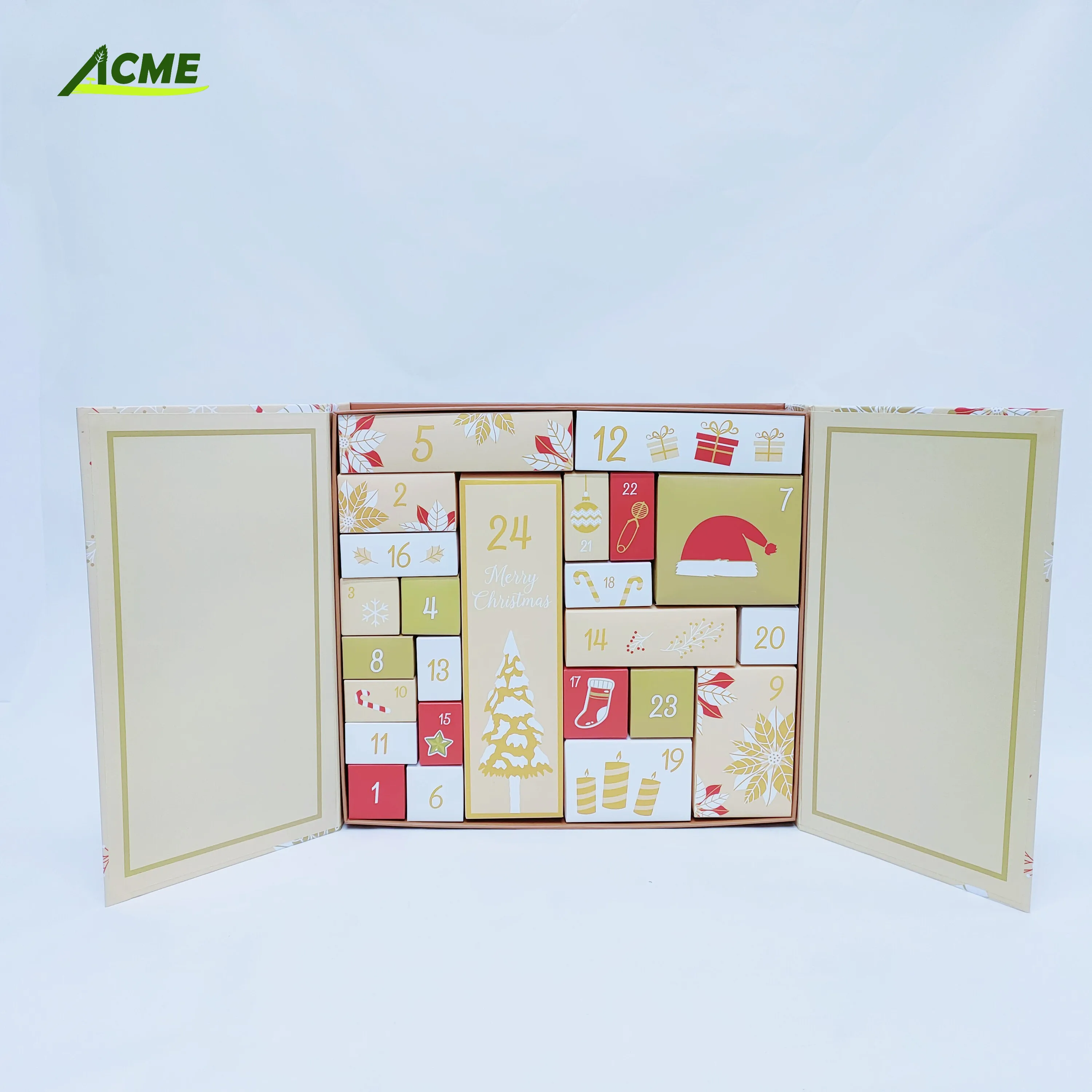 

Seismo Design Custom Print Gift Boxes Advent Calendar Blind Box Square Paper Gift Box Packaging For Christmas Cosmetic Chocolate