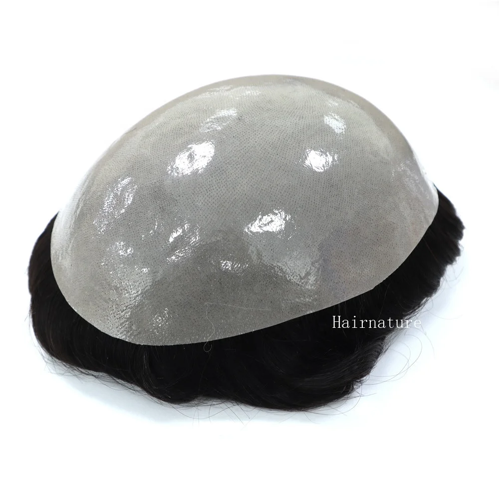 

New Arrivals Wholesale Multiple Size Men Indian Human Hair Toupee All Poly with Gauze Base