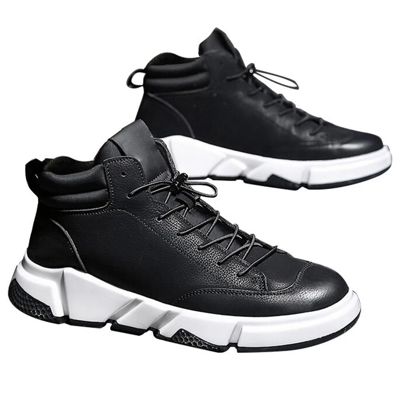

Wholesale price black men casual footwear soft comfortable sport PU leather shoes