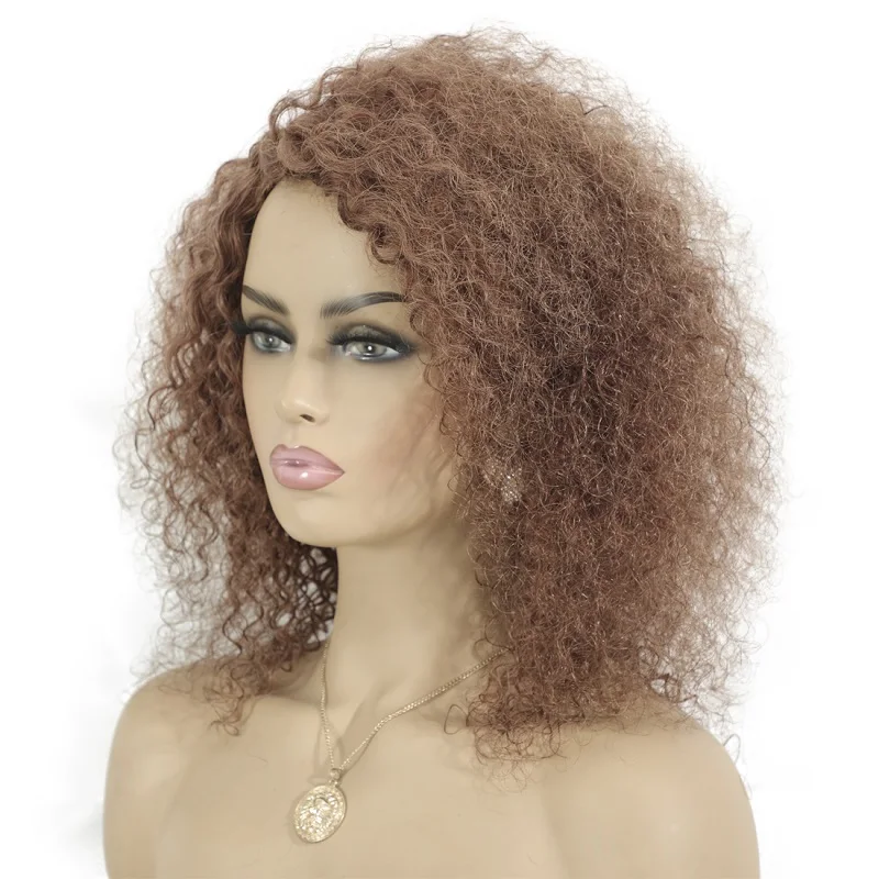 

HL14-33 Remy Hair Human Wig 33# fluffy Jerry Curly 12inch 165g Human Hair Wigs