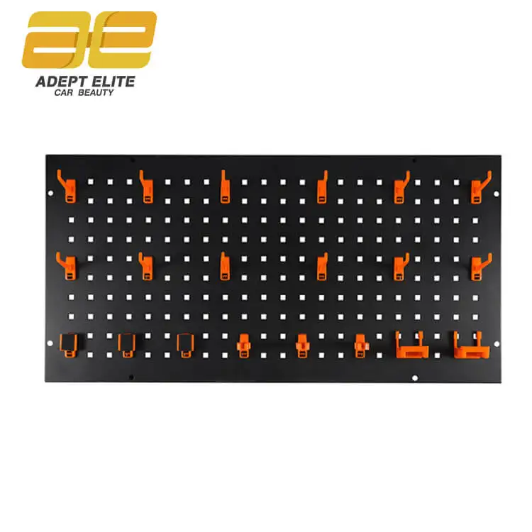 

90x45cm Wall-Mounted Steel Tool Hanging Board Organizer Pegboard Panels Parts Storage with 20 Hooks