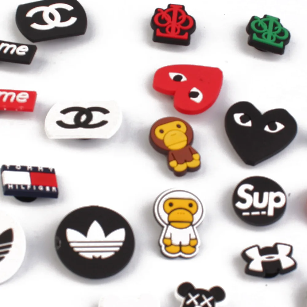 

Tidal current custom design famous brand logodiy shoes accessories crocodile shoes Charm
