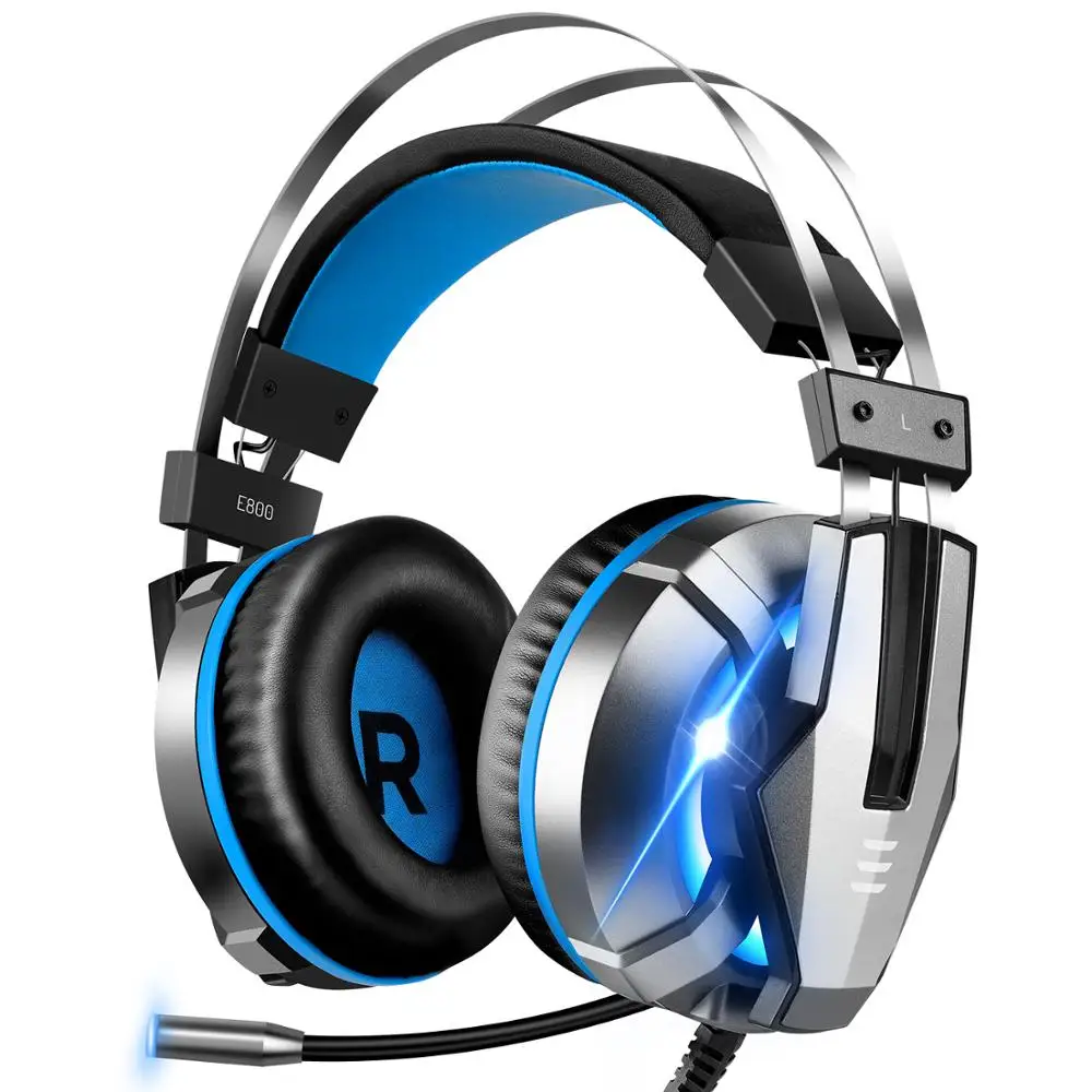 

EKSA E800 Gaming Headphones Premium Earpads Headband With Rotate Mic LED Light For PS5 PC Xbox Phones