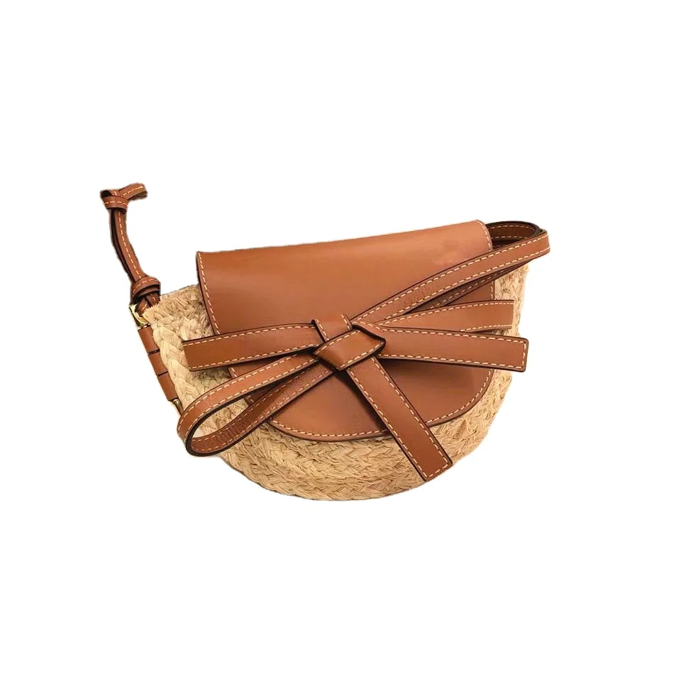 

summer beach bag Raffia straw bag handmade women handbag crossbody single shoulder fashion lady bohemian mini Mobile phone bag, Customizable