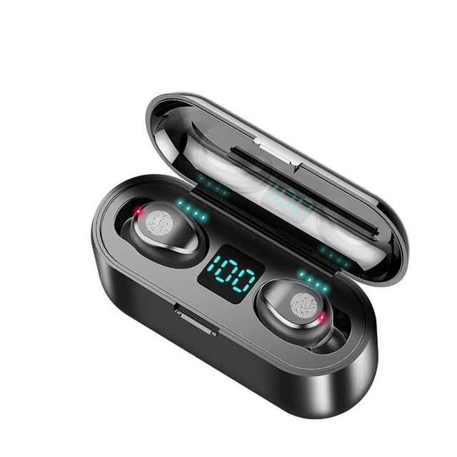 

hot sale bt 5.0 bass tws gaming wireless earphone headphone earbuds f9 tws