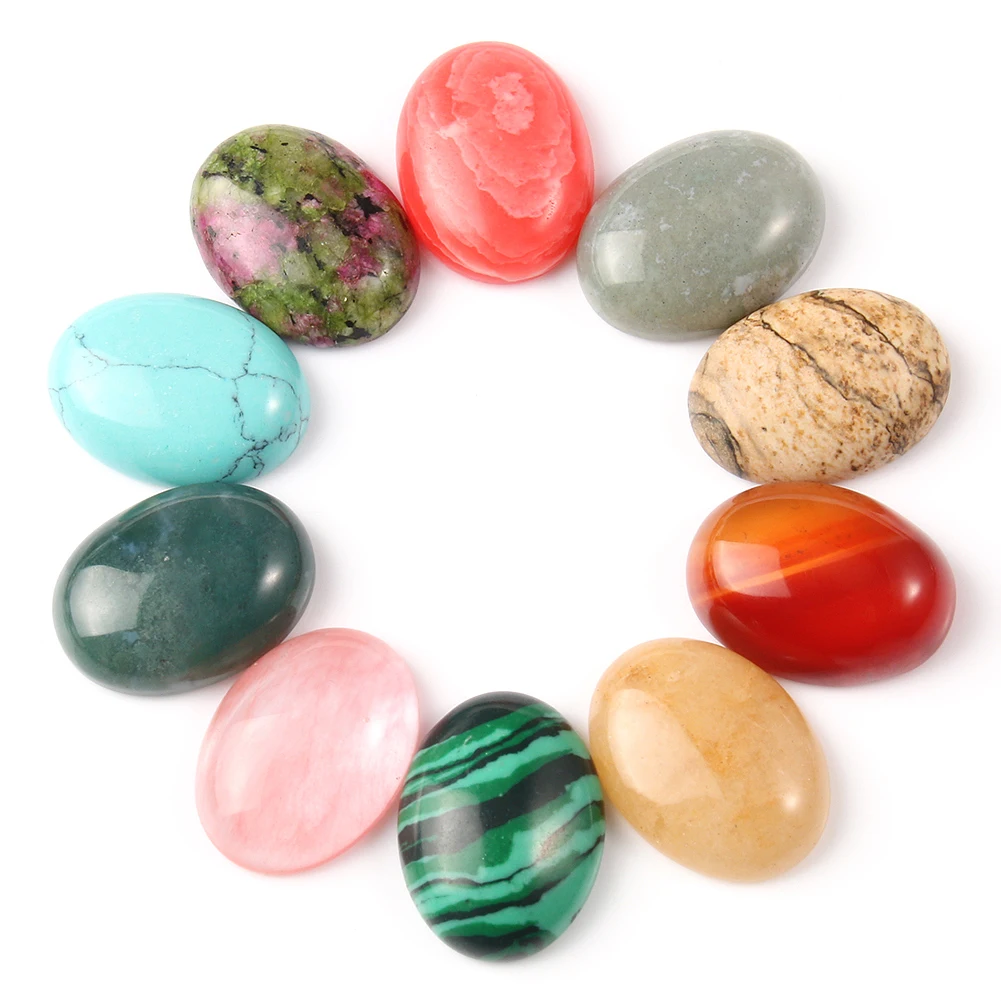 

Wholesale Natural Howlite/Agates/Turquoises No Hole Oval Shape Cab Cabochons Stone Beads For Making Jewelry