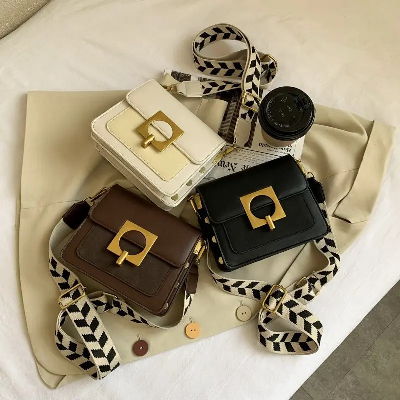 

Luxury Bags Pu Leather Korean Vintage Shoulder Purse and Handbags For Women 2021