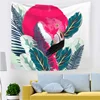 Wholesale Ins Hot Leaves Flamingo Wholesale Custom Digital Printed Tropical Tapestry