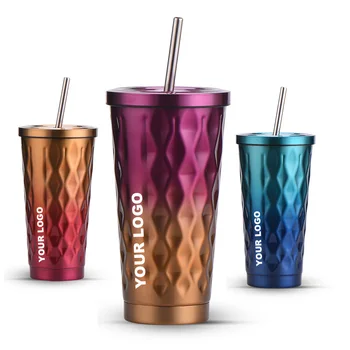 Vacuum Sealed Stainless Steel Straw Mug New Design Cute Coffee Travel Straw Mug From Manufacturer Tmss0043 View Straw Mug Promoware Product Details From Yongkang Promoware Industry And Trade Co Ltd On Alibaba Com