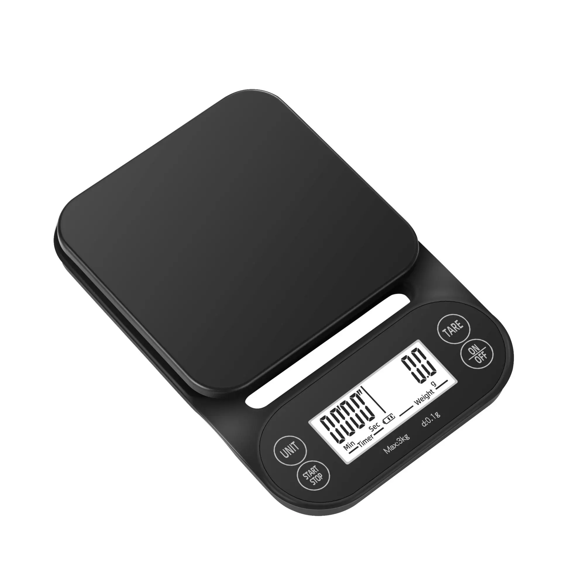 

Factory Price Cheap Pocket 5Kg Kitchen Digital Weighing Baking Electronic Coffee Scale With Timer 0.1G, Black