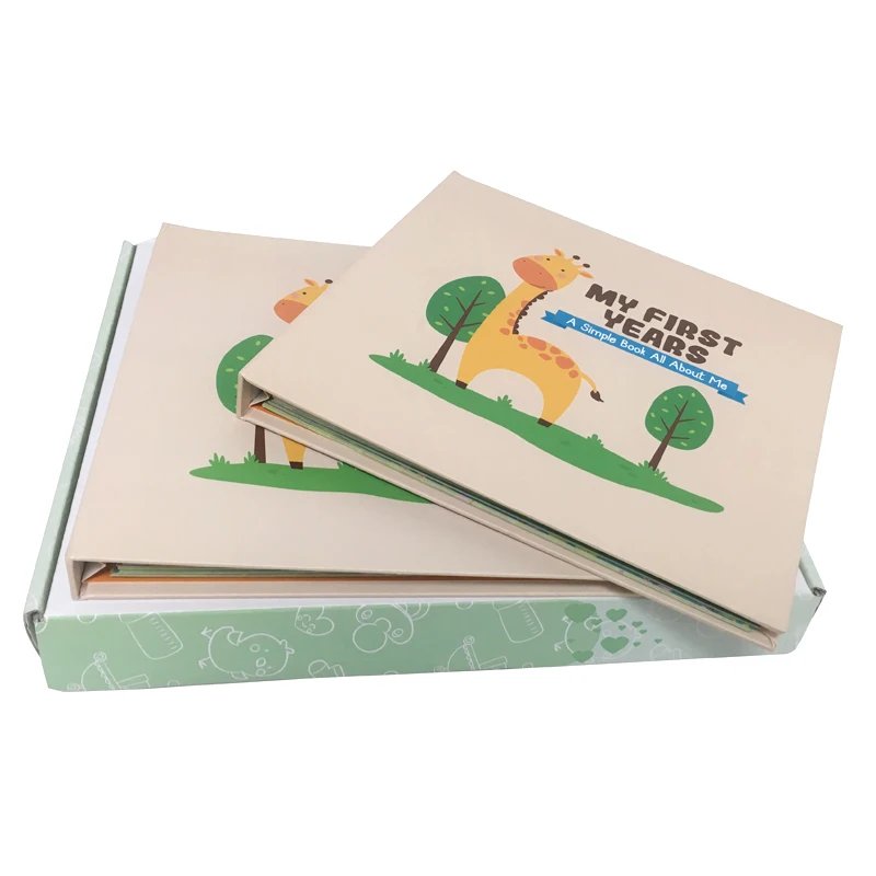 
Baby memory book spiral hardcover my first 5 years memory book with box 
