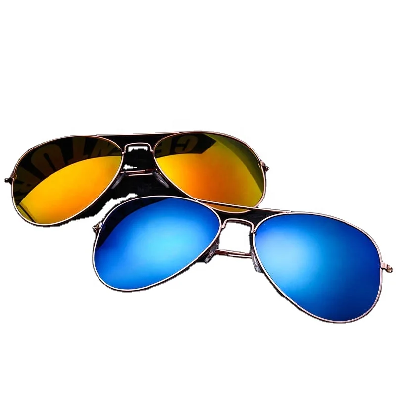 

2021 Classic aviater Sunglasses handsome Colorful Mirror Glasses Women mens Metal Frame Outdoor driving Fishing sunglasses 2021, As picture