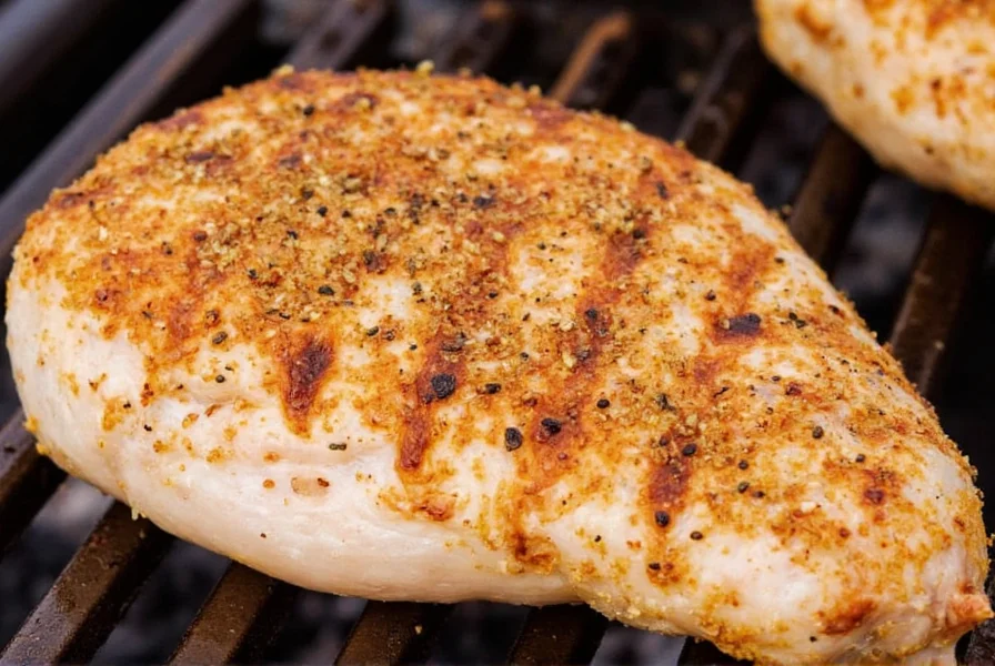Chicken rubbed with spice
