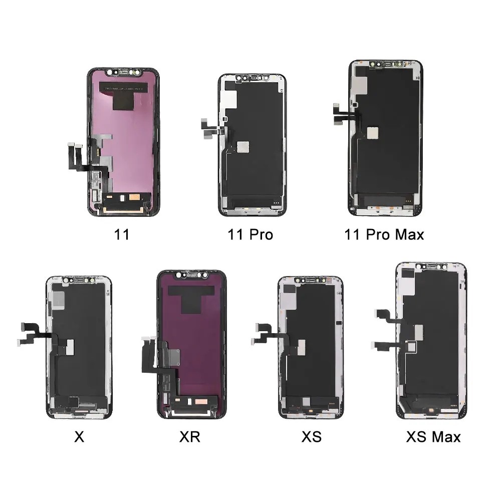 

TM ZY LCD Screen for iPhone X XR XS XS Max 11 11 Pro 11 Pro Max LCD Touch Screen Display Mobile Phone Part Pantallas Elekworld, Black