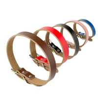 

Manufacturer Fashion Durable Leather Dog Collar Multi Color Pet Collar for Dogs and Cats