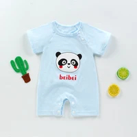 

2020 boutique toddler clothing cotton baby boy girl animal shortall cotton romper