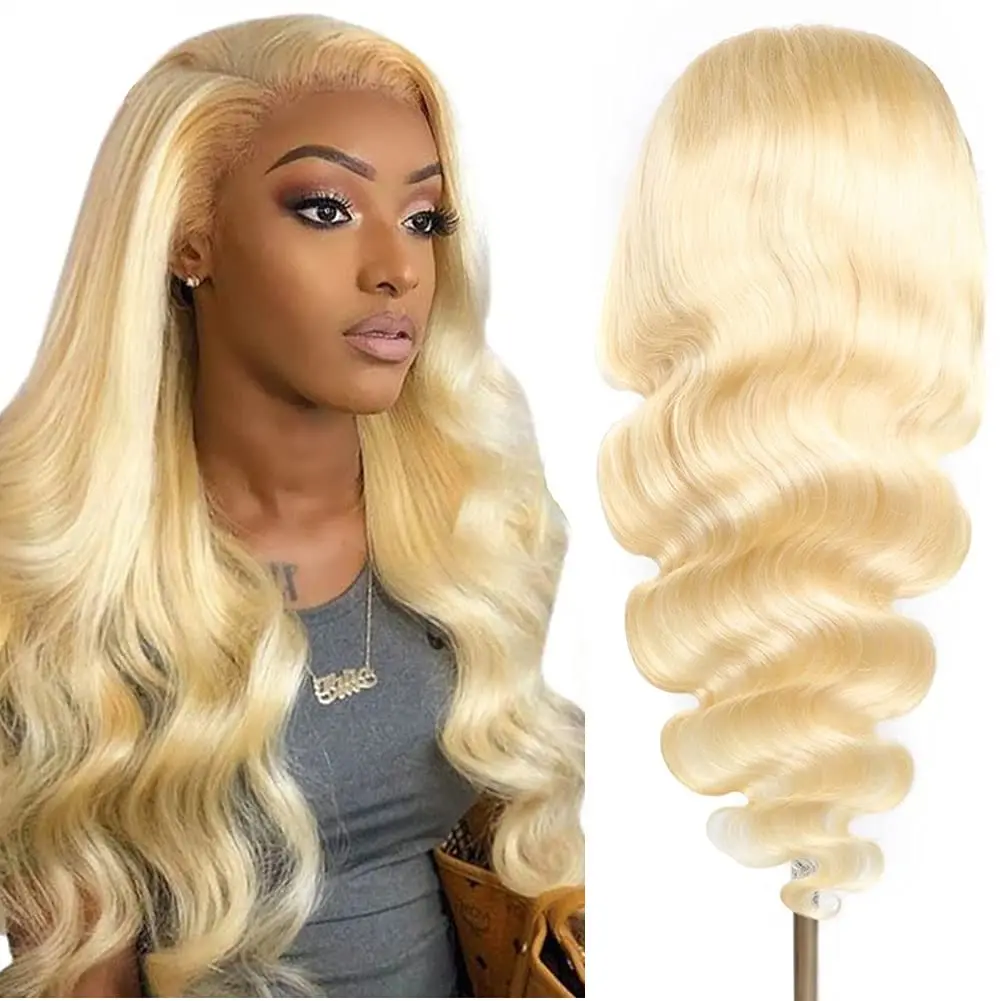 

Wholesale 613 BodyWave Hd Lace Wigs Human Hair Vendors Virgin Hair Transparent Full Lace Wig Blonde Body Wave Lace Frontal Wig