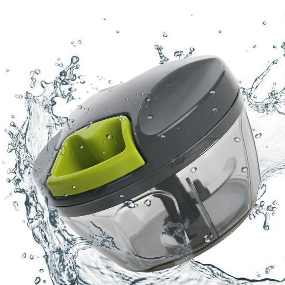 

Manual food chopper with 3 blades and blender Vegetable cutter slicer