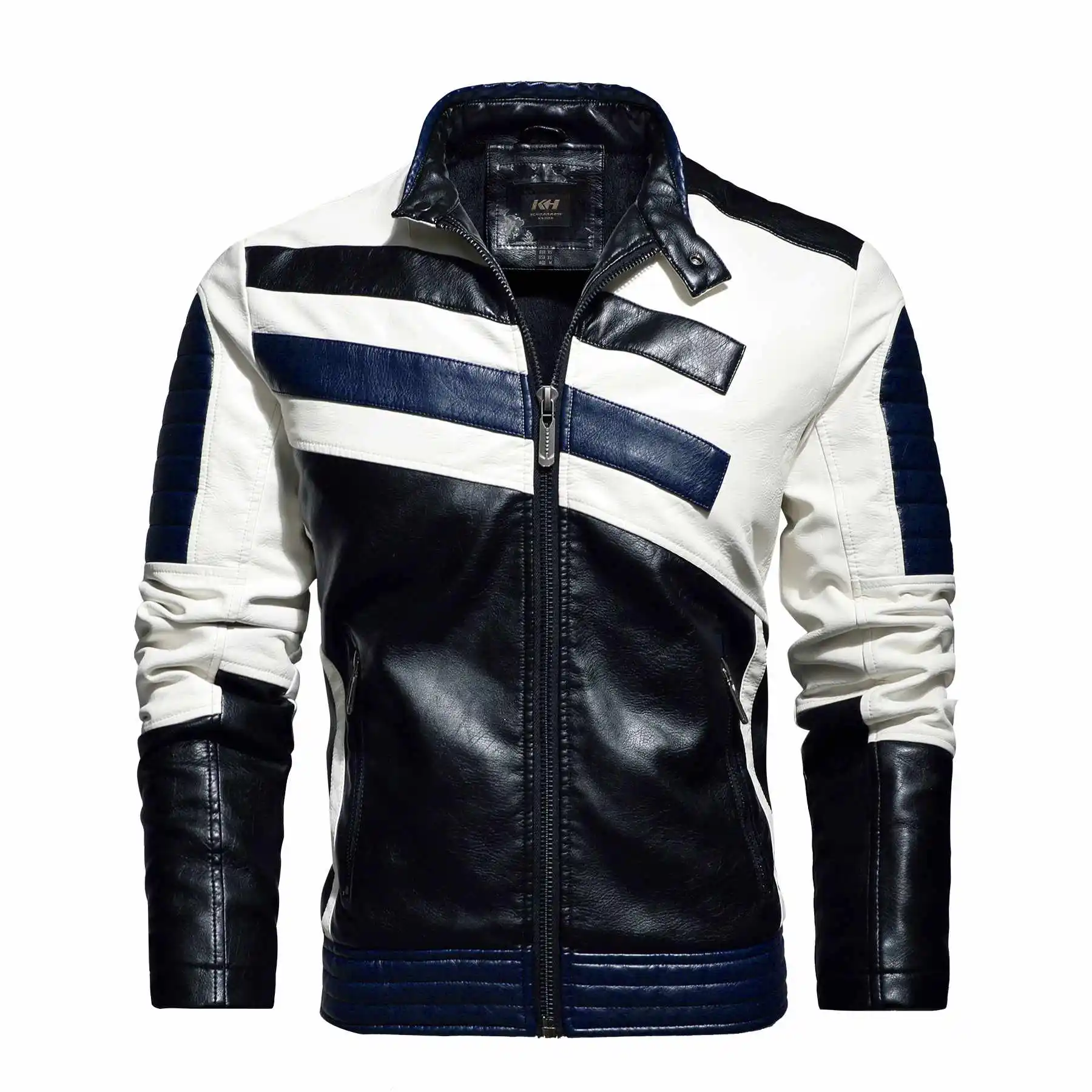 

OEM Bulk Leather Jackets For Men American size Jacket Biker males PU motorcycle man jacket winter male Spring And Autumn Bomber, Picture