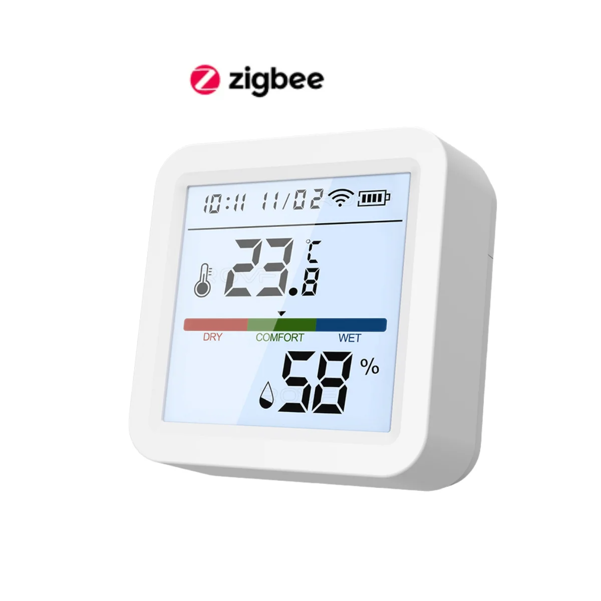 

YIERYI Alexa Google Home Hygrometer Thermometer Detector Backlight Tuya Humidity Zigbee Temperature Sensor