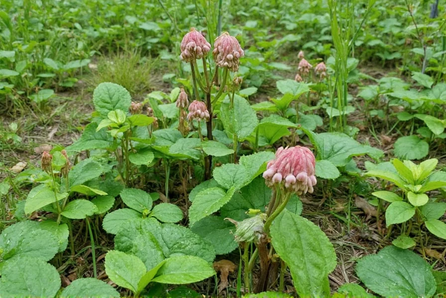 Close-up of wild ginger rhizomes showing growth pattern suitable for Norwell gardens