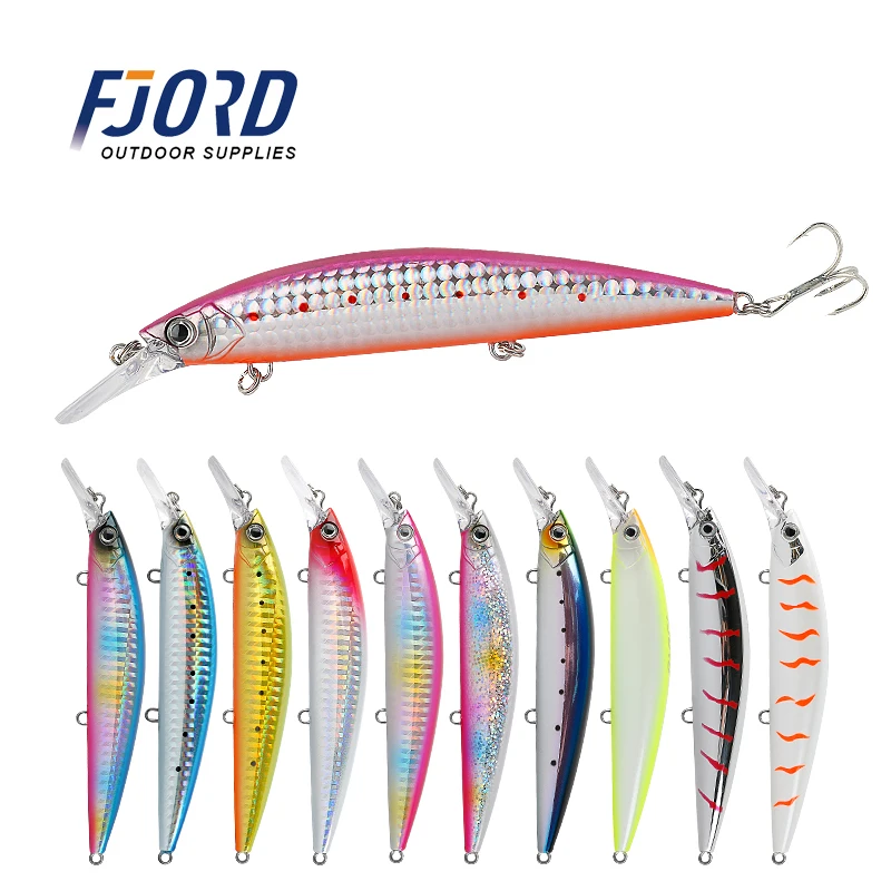 

FJORD hard body bait fishing lures 110mm 37g 3d eyes for heavy minnow lure twitching lure Saltwater Bait Tackle