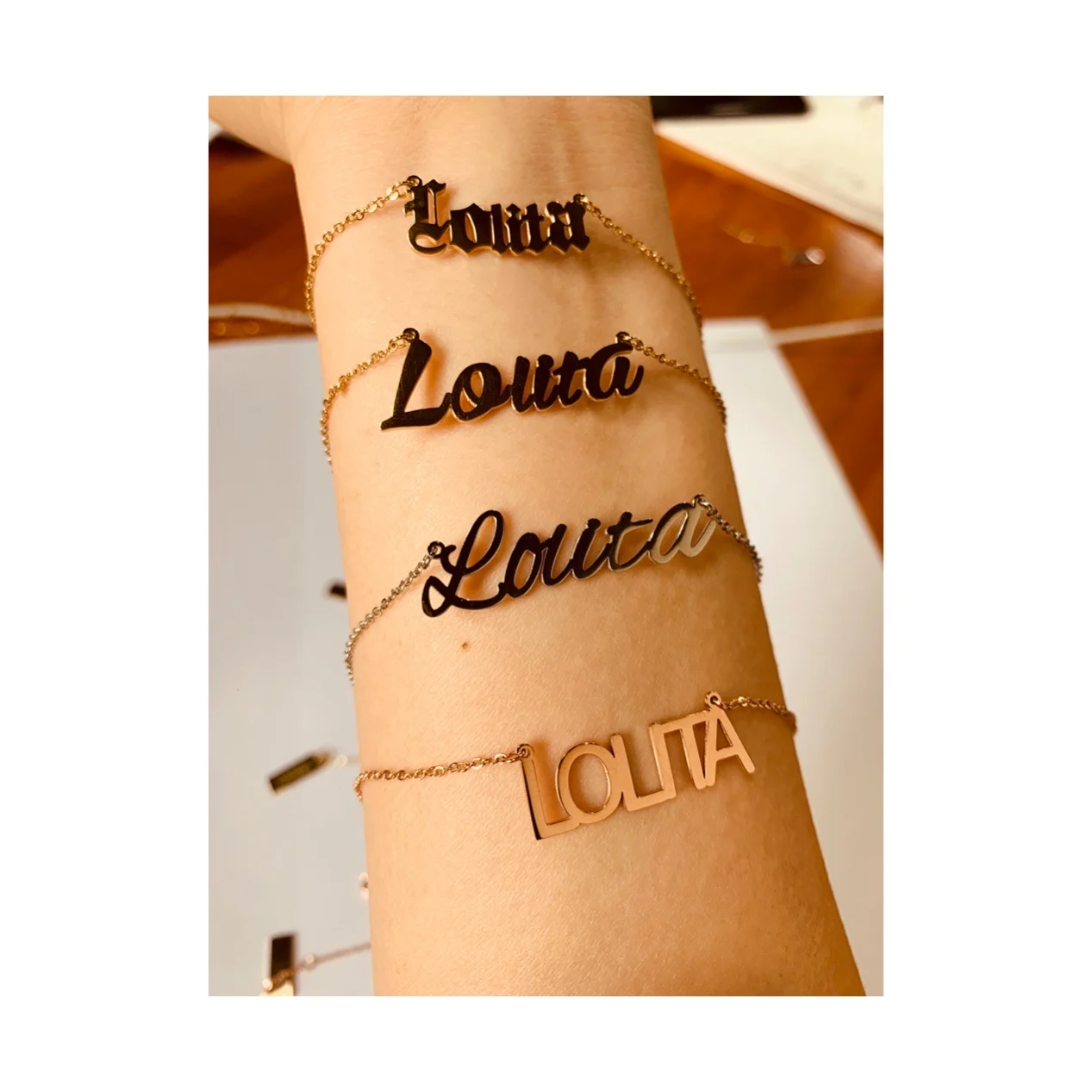 

Custom Letter Pendants Silver Gold Filled Name Plate Necklace Personalised Stainless Steel Girls Baby Name Necklace, Silver/gold/rose gold