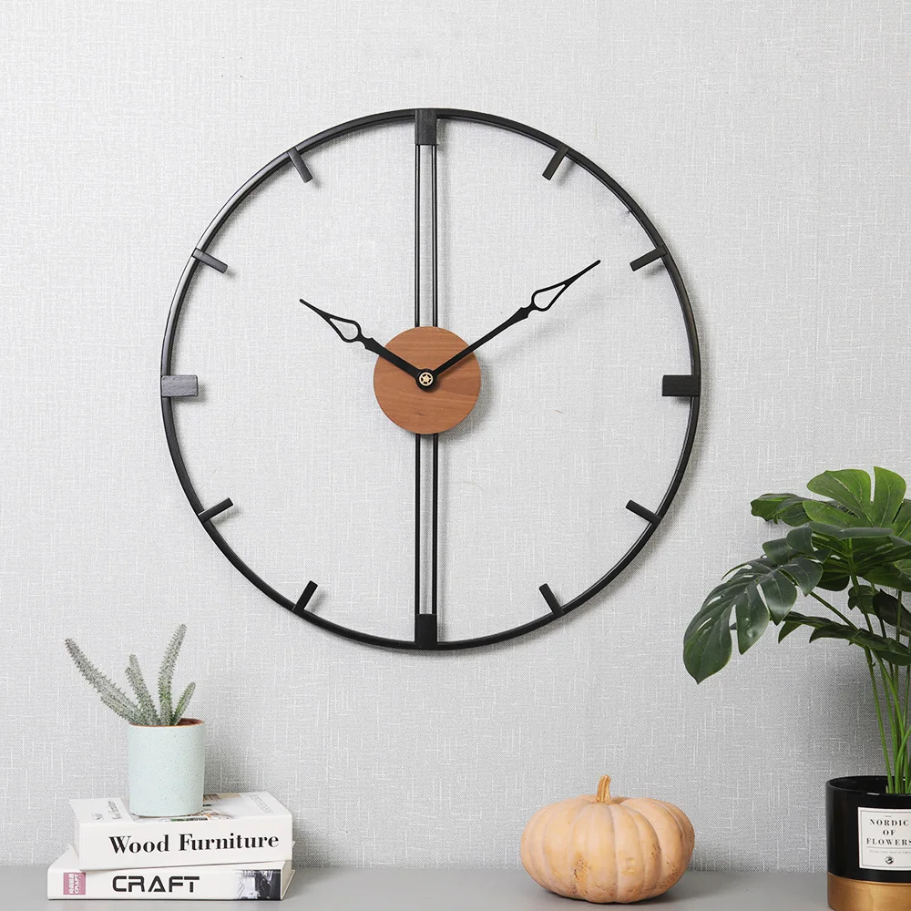 

2021 Amazon hot sale modern clock kitchen quartz metal large craft home decorative modern wall clocks wall watch horloge murale