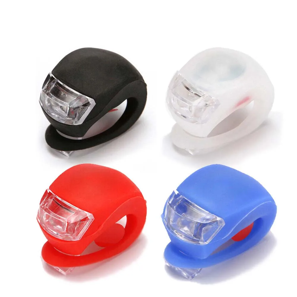 

LED Waterproof Bike lights led Safety Night Lamp Warning/Helmet Lights Set Ultra Bright with Battery, Red (red light)/ blue (blue light)/ black (white light)/ white