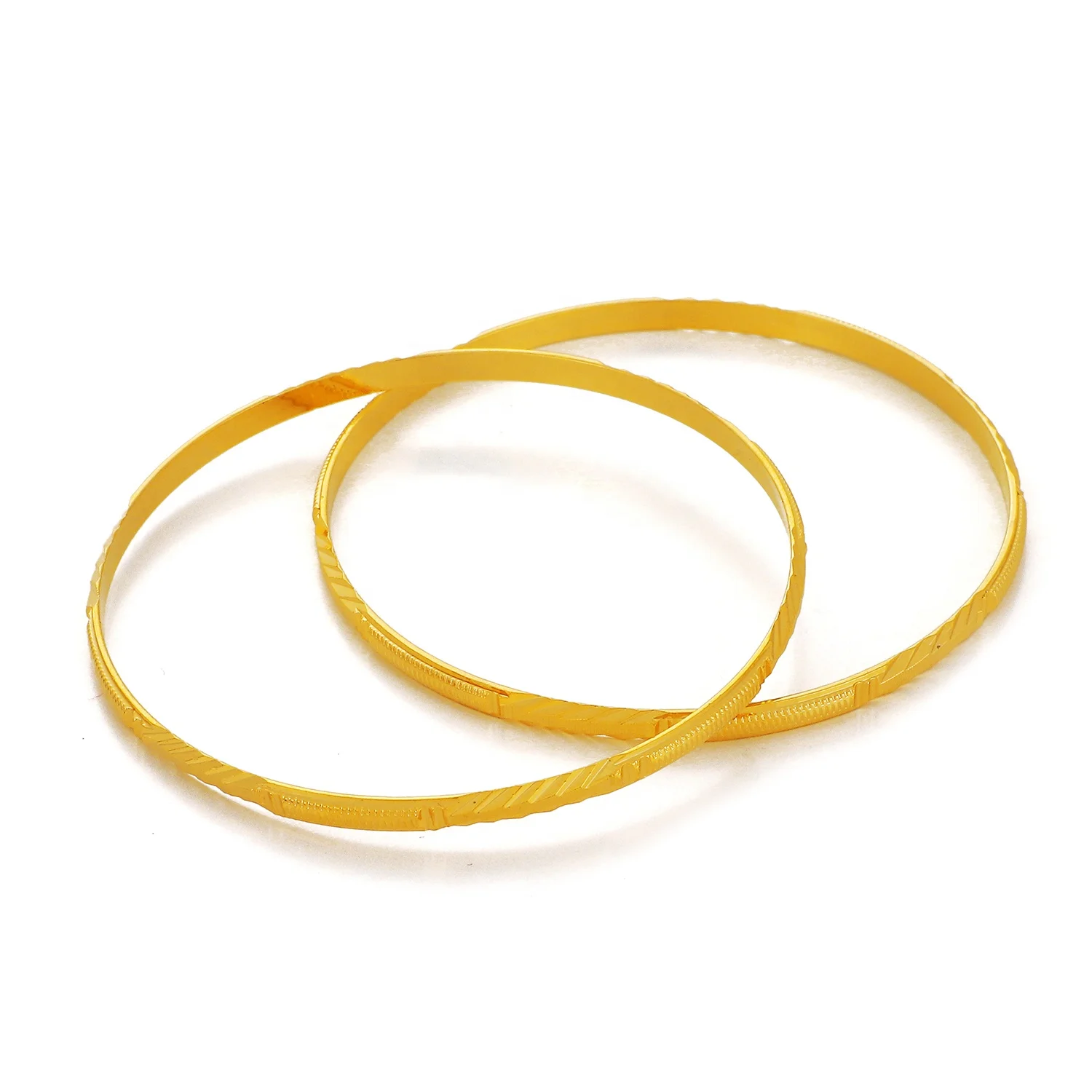 

Ethlyn 2Pcs/Lot High Quality 18K Gold Plated Lovely Children Kid Baby Circle Bangle Bracelet Jewelry Gifts MY112