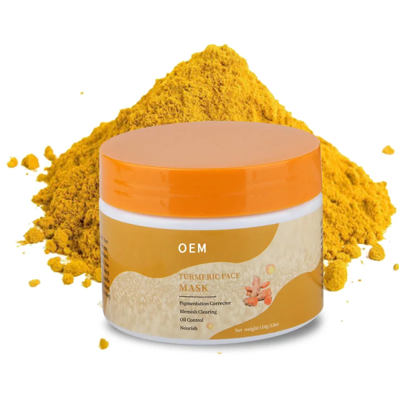 

Turmeric Clay Face Mask Beauty Whitening Natural Organic Facial Skin Care Product