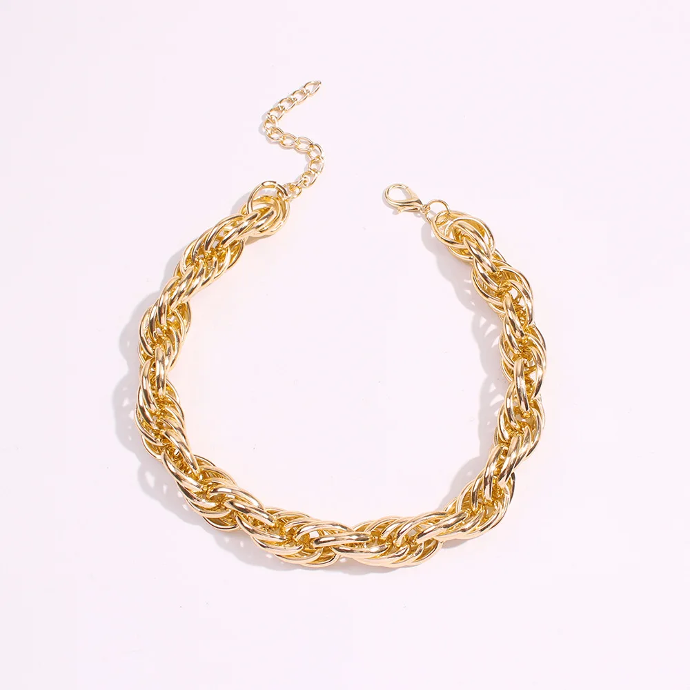

Punk style Women Metal Chain Necklace Woman Necklace Jewelry Thick Cuban Chain Necklace Choker