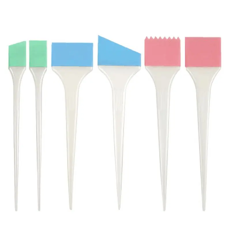 Plastic Handle Soft silicone oil baking Bristles Large Tinting Bleaching Hair Coloring Dye detangling hair comb Brush