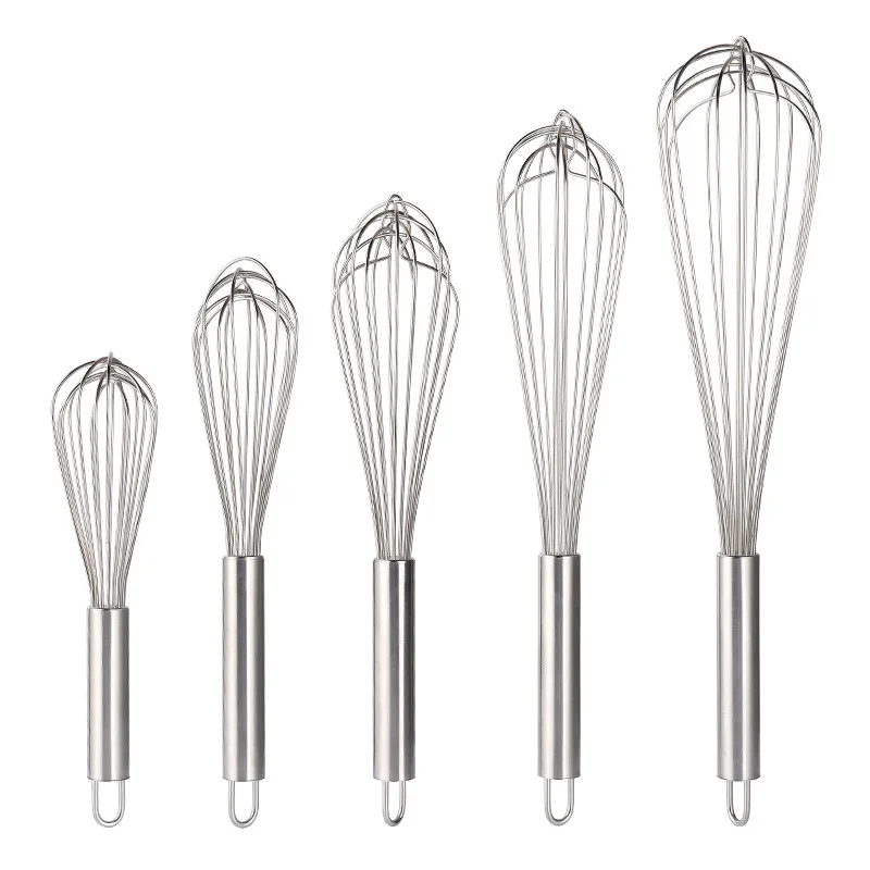 

commercial kitchen baking tools metal stainless steel hand mixer manual egg beater whisk