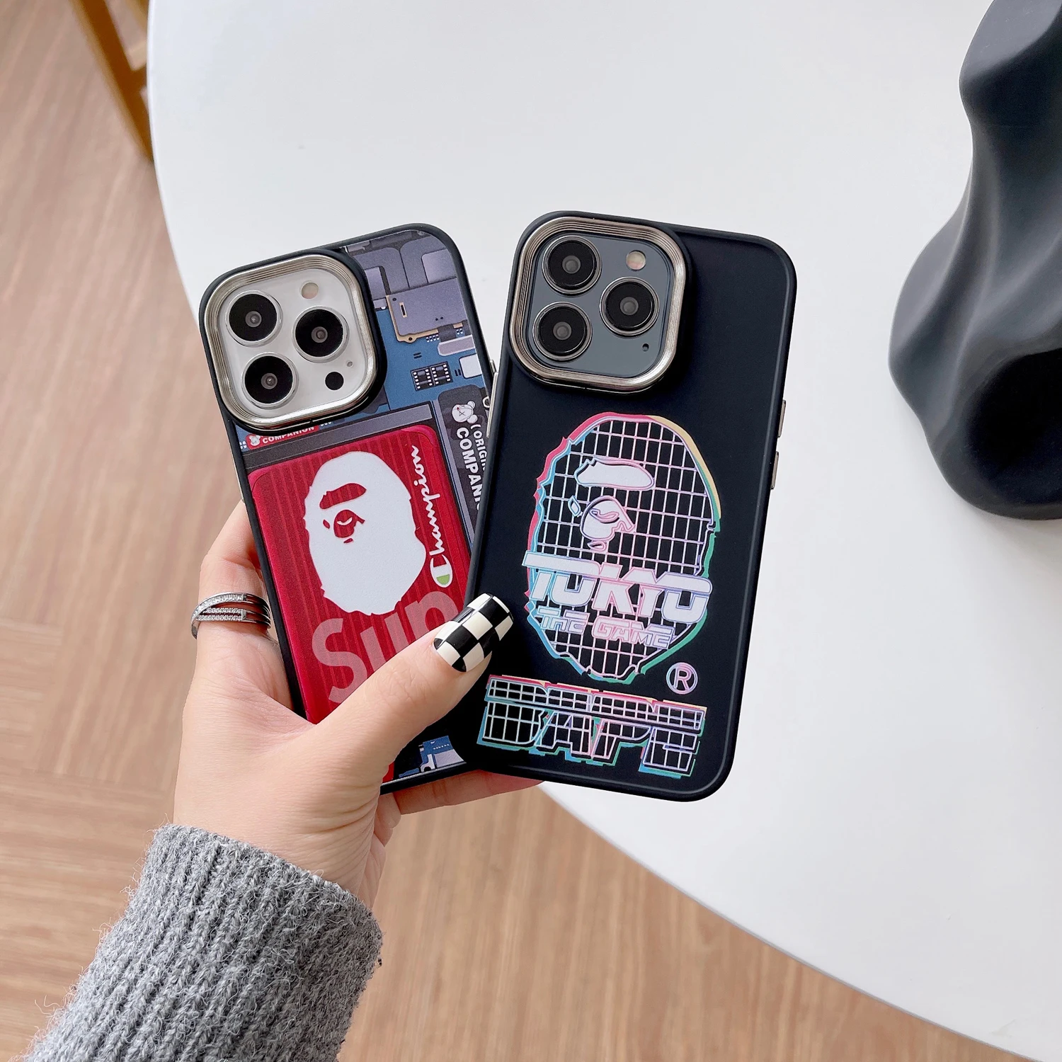 

men street fashion cool anime amazon hot Luxury iphone Case Bundle set for Apple iPhone & Air pods cover one Set big brand