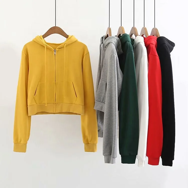 

B61884A Spring and autumn new style european-american fashion short crop zipper cardigan sweater, Green/red/black/white/gray/yellow
