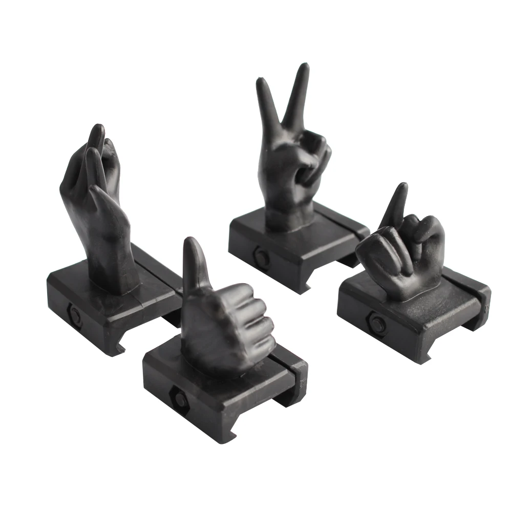 

4pcs/set Fyzlcion Novelty Sights For 21mm Wide Rail Mount Base Hunting gun rifle Scope Mount Decoration, Black,sand