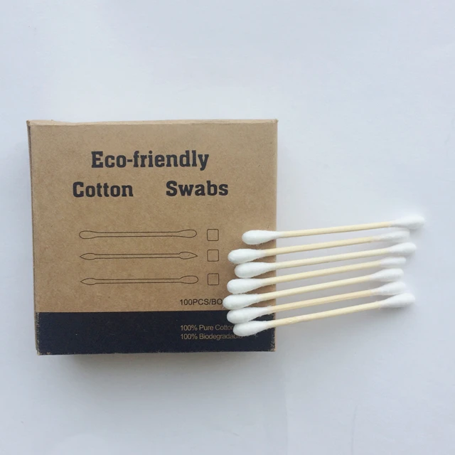 

Biodegradable Eco-friendly Bamboo Cotton Buds Swab, Nature