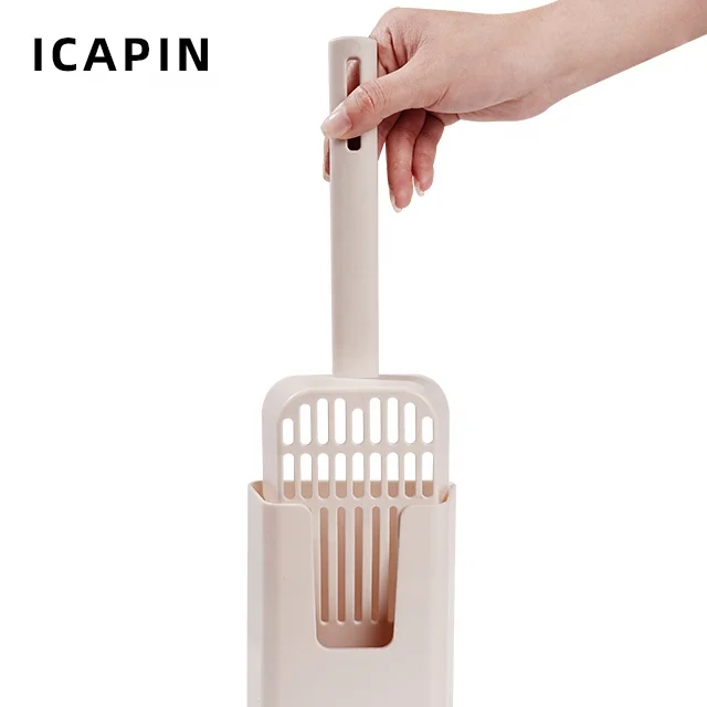 

ICAPIN Mineral cat litter shovel All-in-one Cleaning Sets Pet Toilet Picker Removable Cat Litter Scoop Set, Support customization