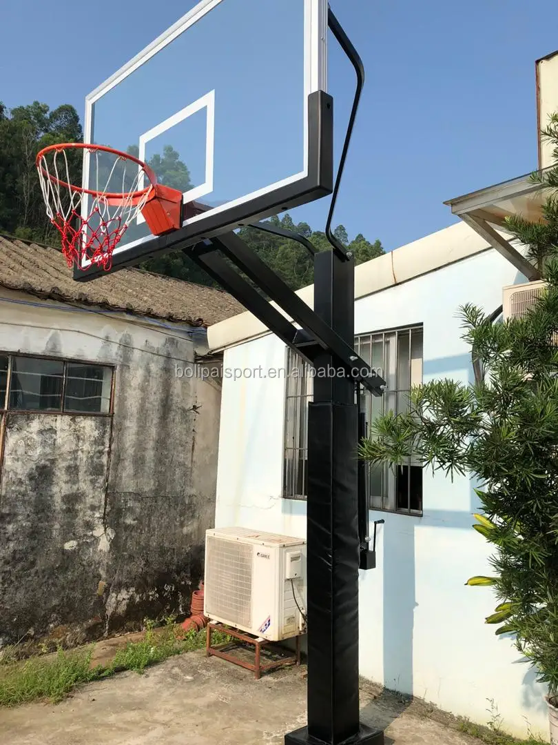 Custom Inground Basketball Pole Height Adjustable Basketball Hoop With