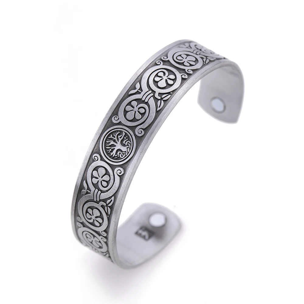 Myshape Viking Bangles Endless Love Knots Tree Life Bracelets Fashion Magnetic Bracelet for Men Women Jewelry Totem Bangle